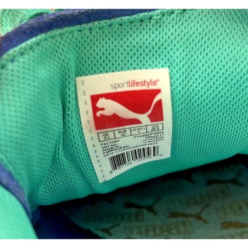 Puma Suede Classic Low Top Blue Teal Sneakers Women’s 9 - Picture 8 of 8